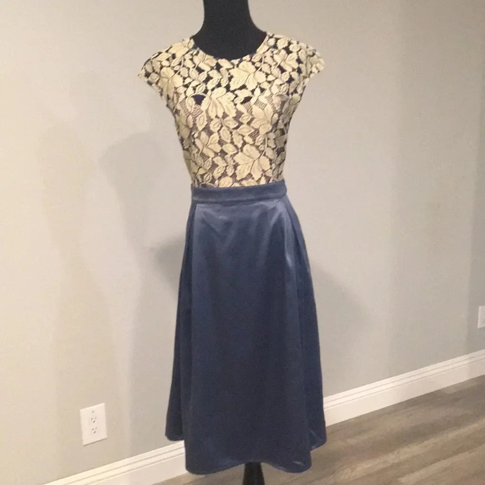 New*Modcloth Lace and Satin Dress